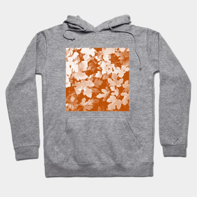 Fallen leaves, orange, pink, tan, fall, autumn, leaves, pattern, leaf, botanical, xmas, christmas, spring, holidays, summer, Hoodie by PrintedDreams